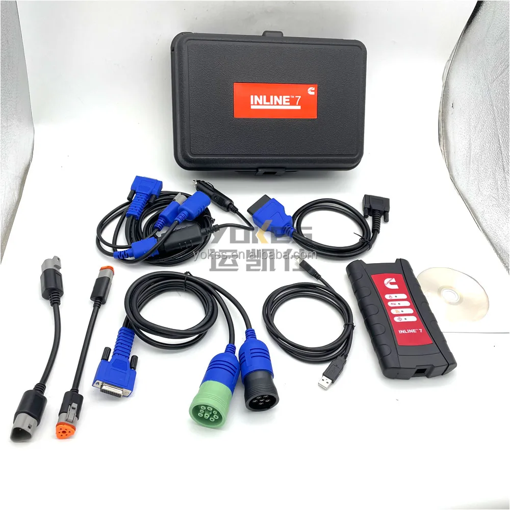 INLINE 7 Diagnostic Tool Engine Fault Scanner Detection Data Adapter Excavator Parts 5299899 for Cummins Komatsu