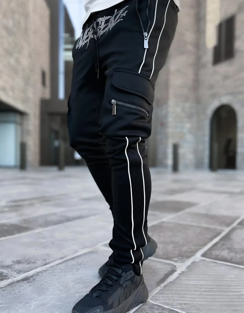 Hip Hop Trend Men's Trousers Slim Fit Streetwear Zipper Joggers – Zebuci