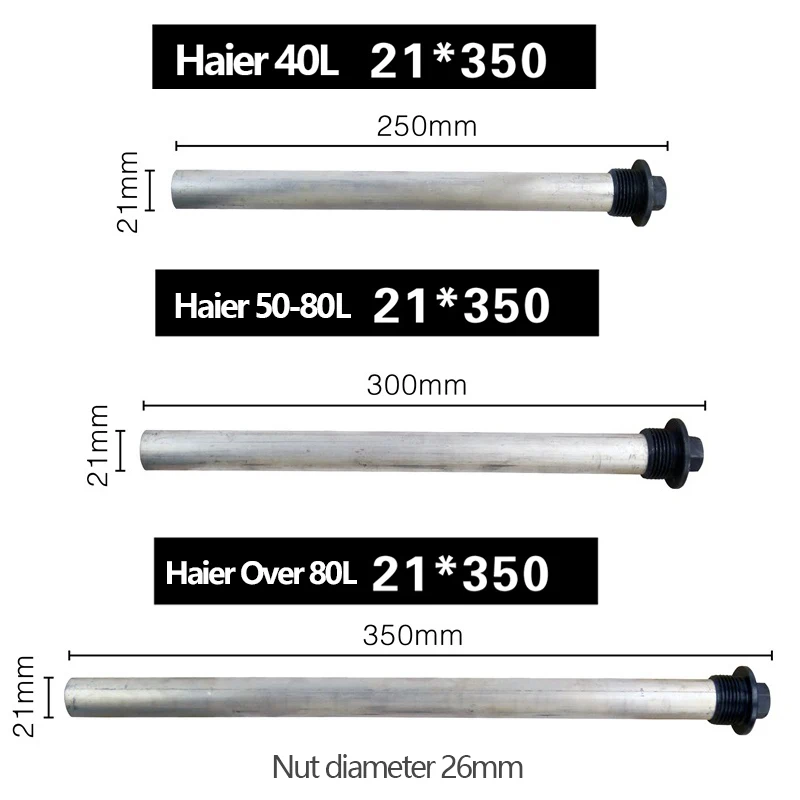 M6 22x335mm Solar And Electronic Water Heater Magnesium Anode Rod Of