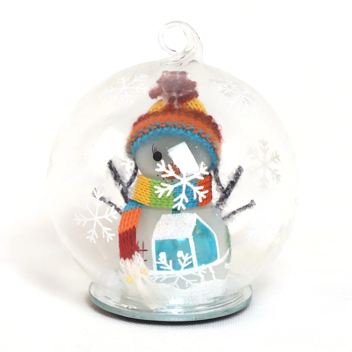 3D Laser Engraving Snowman Deer Christmas Crystal Ball with LED Light wood Base Warm White Glass Ball