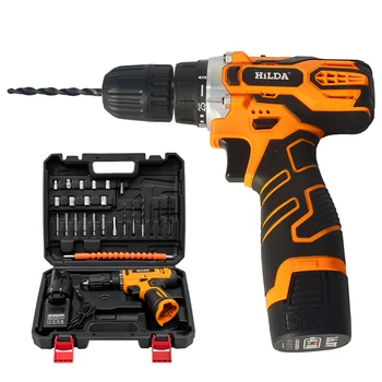 Electric Impact Cordless Drill 12 Volt 16.8v Cordless Drill 10mm Chuck Electric Power Tools Screwdriver Drill with LED Lighting