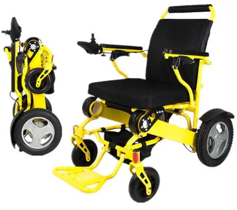 Роскошное складное компактное инвалидное кресло для мобильности, легкое складное Электрическое Кресло для переноски