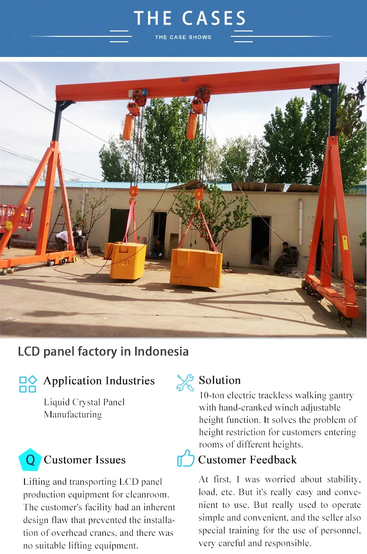 four wheel mini gantry crane