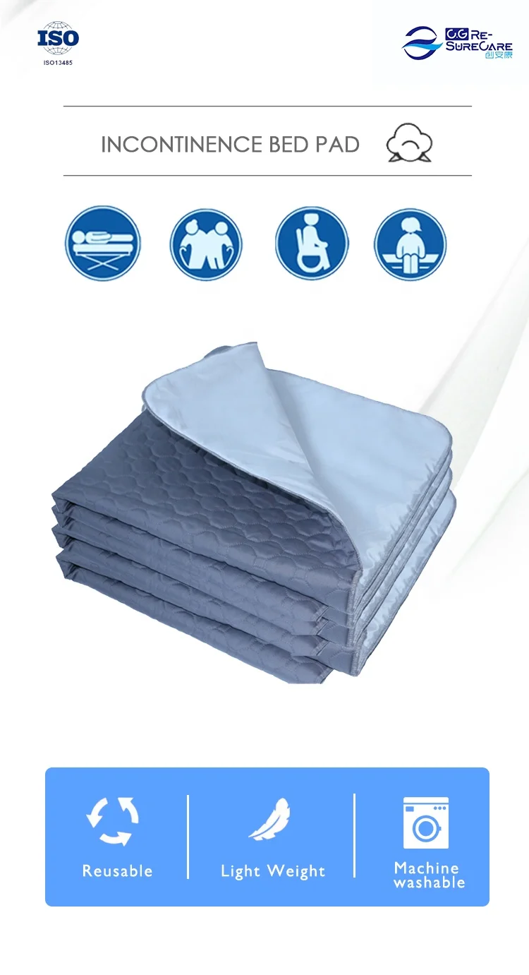 Cotton Reusable Super Absorbent Waterproof Washable Incontinence Bed