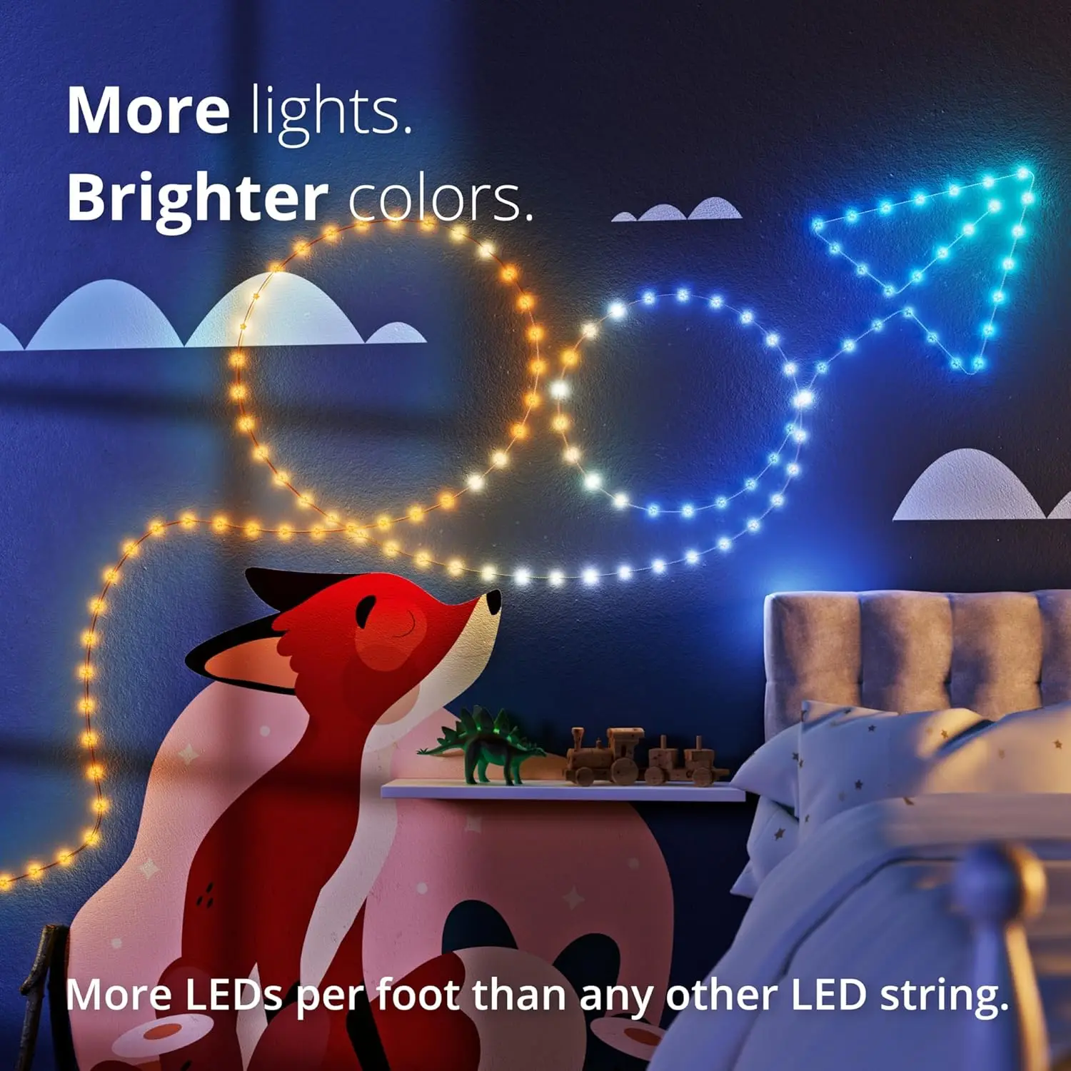 RGBIC WS2812B for  USB Music Controlled Dream Color LED String 5V Christmas Fairy Lights for Home Decor Birthday Party