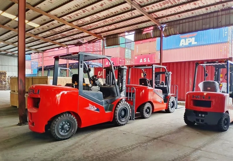 HELI diesel Forklift CPCD50 Logistic Machinery With Spare Parts