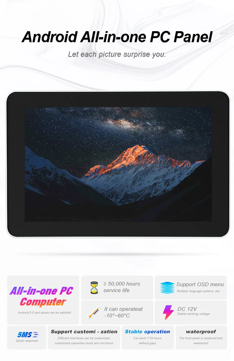 15.6 Inch Quad Core Industrial Android Tablet PC AMD RK3399 USB IPS Capacitance Touch Screen Industry All in One Panel PC
