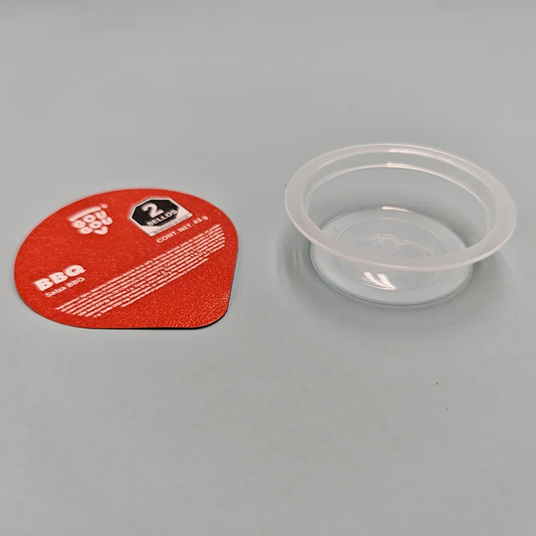 1oz Small Disposable Portion PP Cup 1oz Plastic Round Dipping Sauce Cup  With Sealing Lid