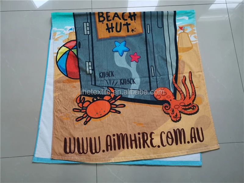 Pure cotton custom  princess cartoon pattern digital print beach bath towel