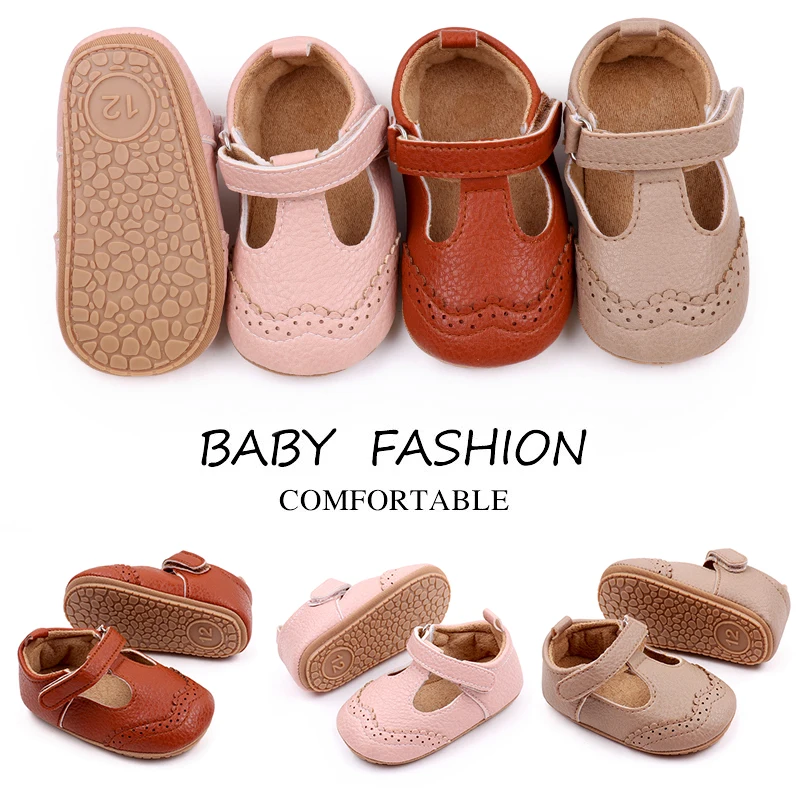 New British Style Pure Color Hollow PU Leather Baby Summer Simple Leisure Toddler Sandals manufacture