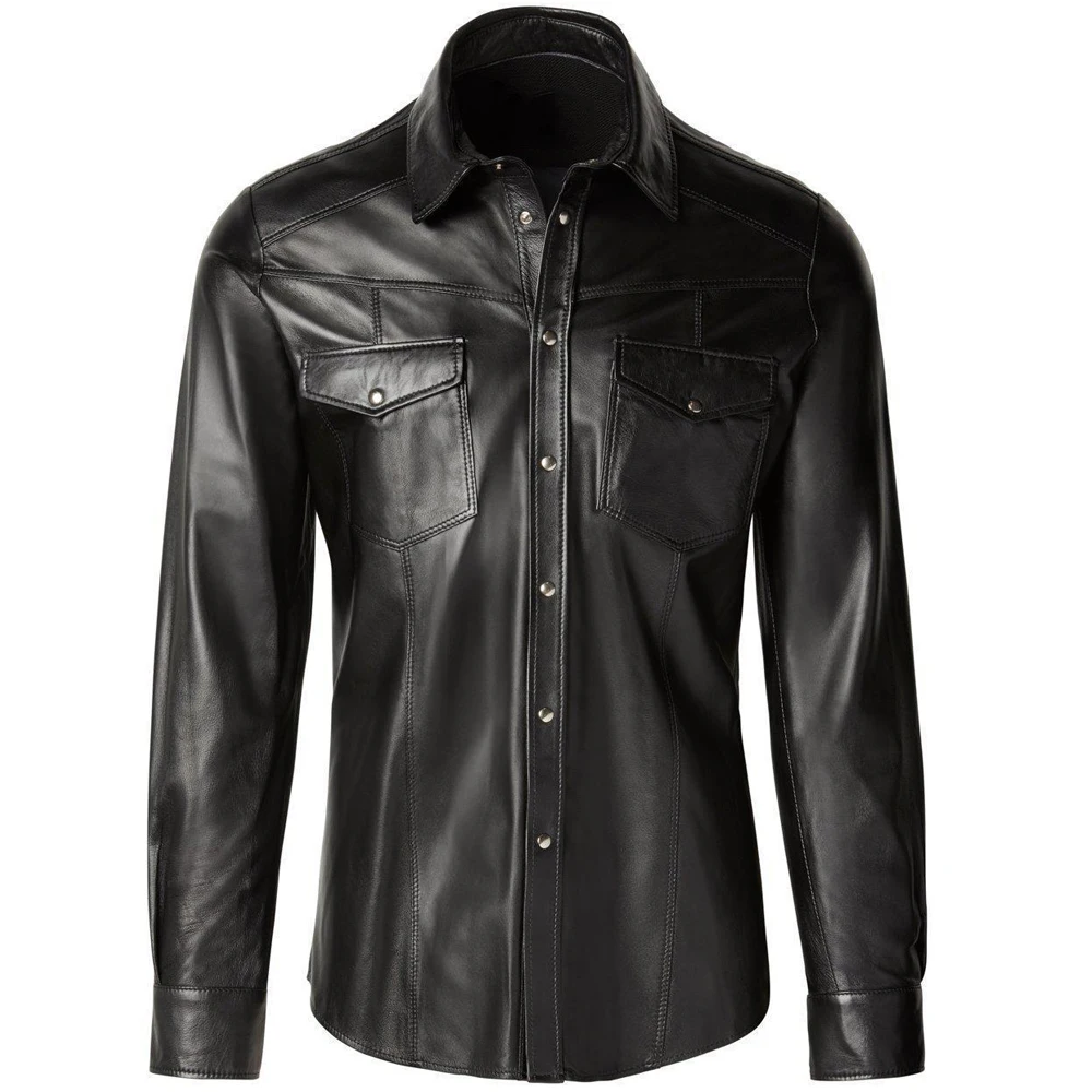 The Kooples Camisa piel marrón lisa bolsillo pecho DARK BROWN | Camisas  Hombre - Dialgobueno