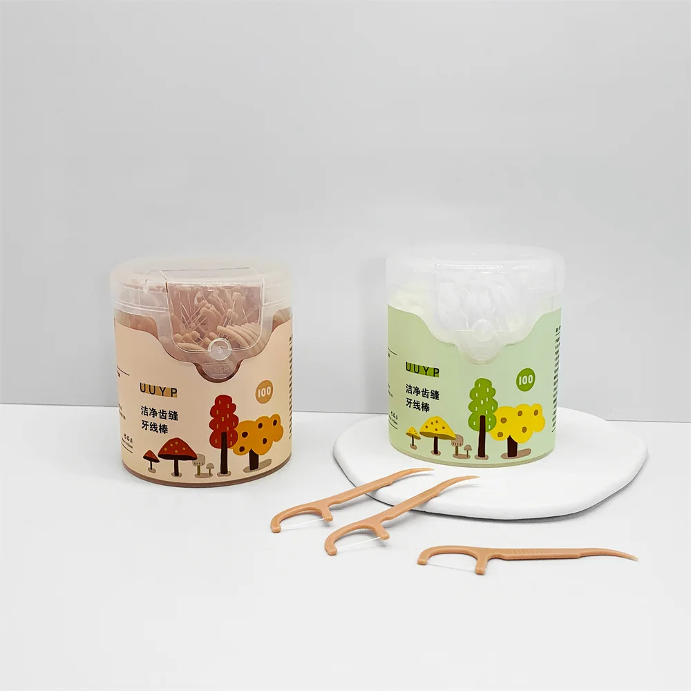 Hot Selling Disposable Tooth Shaped Water Clean Advanced Floss Sticks Eco Dental Floss Picker H5738212e09ea4148b1ba28cfc40b6a26f