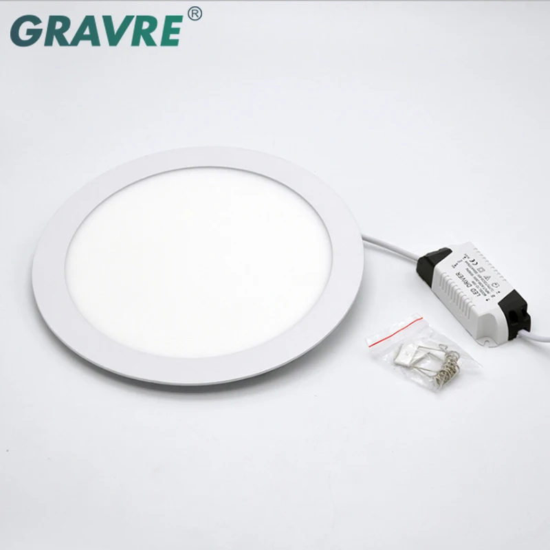 Ic driver indoor ceiling 3W 6W round slim smd 2835 led panel light