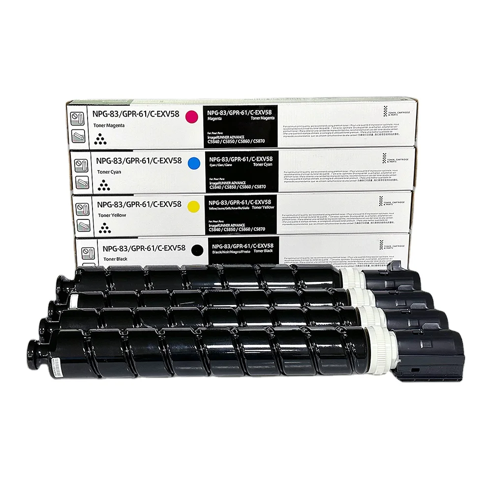 NPG-83各色1本、NPG-71各色1本、NPG-67黒×1、M×1 Japan Color Toner for Canon NPG83 GPR61 C-EXV58 Cartridge