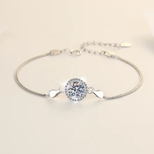 Fine Jewelry Husky Gold plated simple lovely women fashion jewelry S925 silver VVs1 Moissanite Ladies bracelets