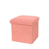 Cotton and linen storage stool - Orange quality choice