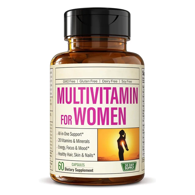 Multivitamin Capsules for Women Complete Womens Multivitamin & Multimineral for Energy, Focus, and Womens Health