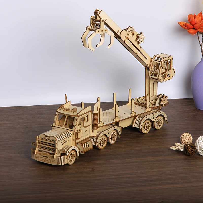 Luchtschip 3D Auto Houten Puzzel Schaalmodel, DIY Model Kit, Handwerk Cadeau, Woondecoratie, Mechanische Model Kit, Bouwspeelgoed - ecommerce