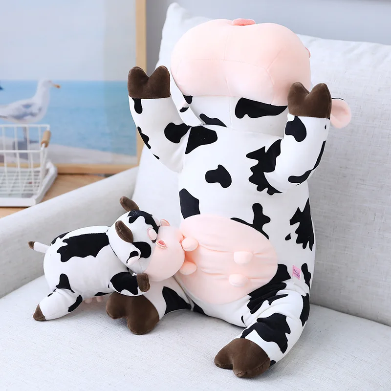Simulation Cow Plush Toy Cute Soft Weighted Animal Stuffed Plush Toys