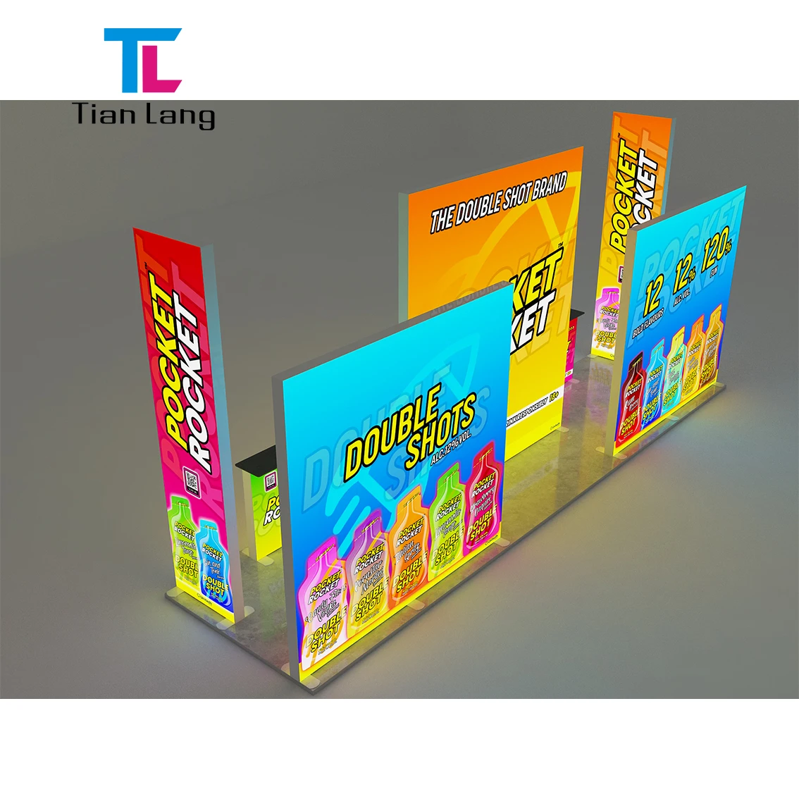 TianLangAgent Wanted Aluminum Profile Modular Led Booth Stand Back Lit Portable Polyester Fabric Tool Free Advertising Light Box