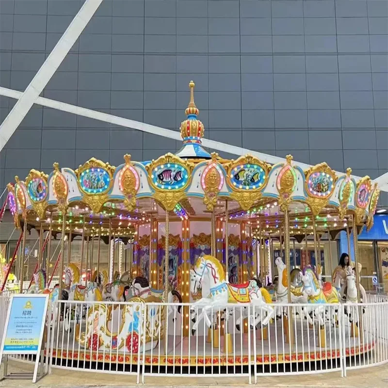 Customize Different Types Large Carousel Horse Christmas Fairground Merry Go Round Carousel for Sale