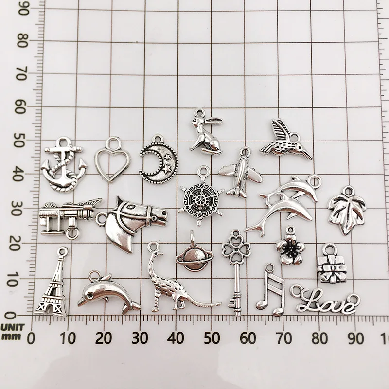 5 Pieces Wholesale Supplies Ancient Silver Fashion Jewelry Making...
