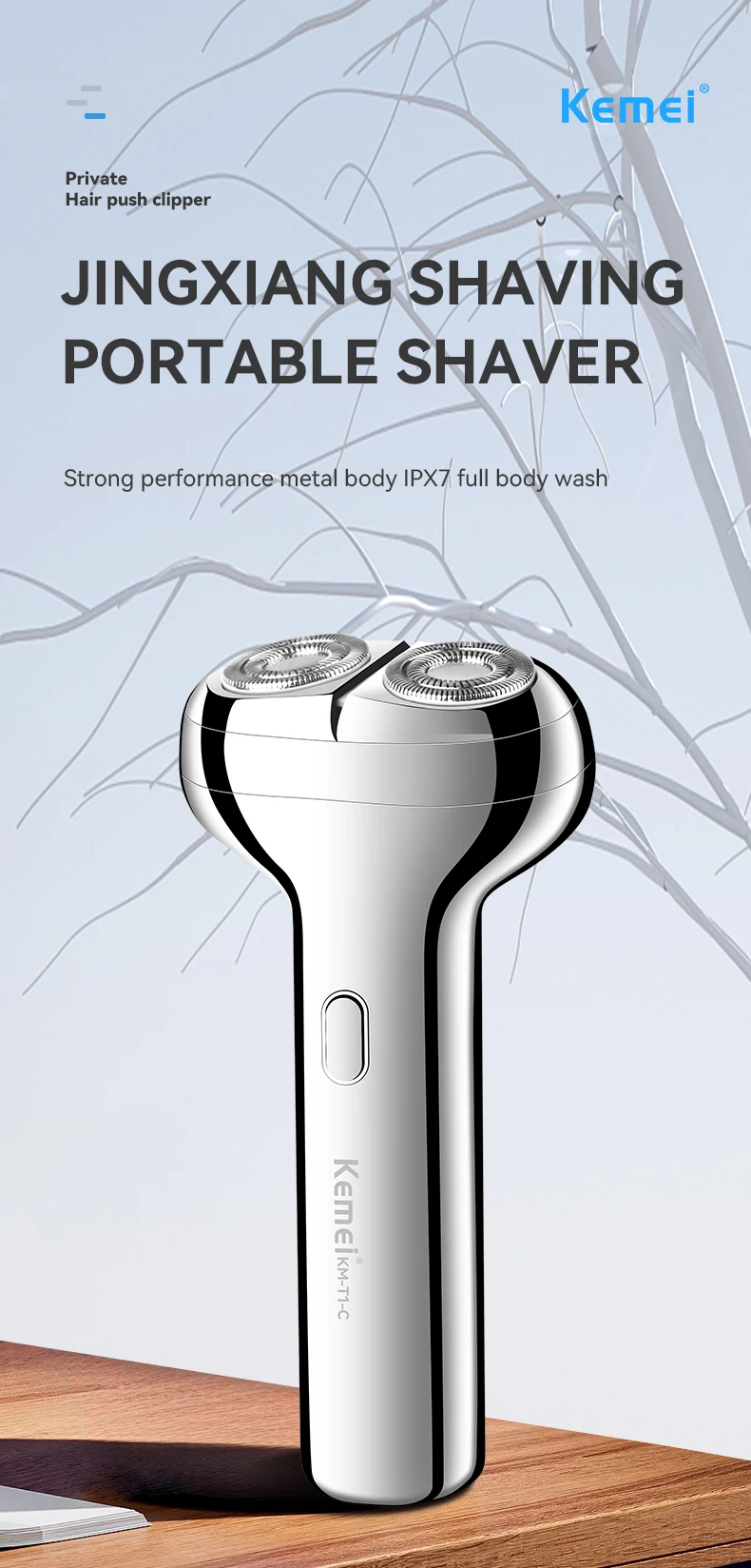 Kemei New Design Electric Shaver Electric Shaver Kmt1c Manufacturers