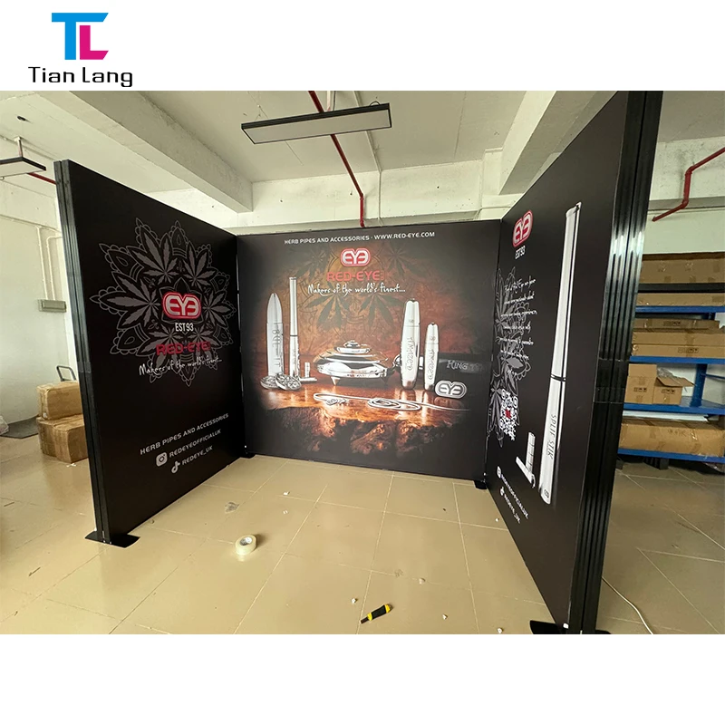 天朗トレードショー出展ブース トラックライト 展示スタンド ブース 10x20 ポータブルトレードショー ブースバックドロップ バックライト