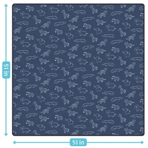 Tapis Anti-éclaboussures Pour Chaise Haute Bébé - 129x129 Cm, Imperméable, Antidérapant, Lavable, Pliable