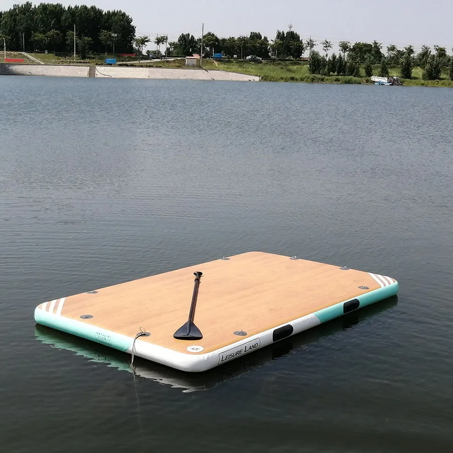 VEVOR Pontile Galleggiante Gonfiabile 10x8FT - Piattaforma Per Divertimento Acquatico - Foto 3