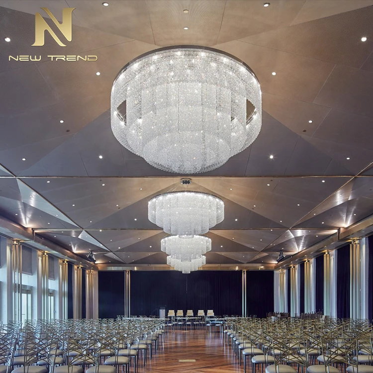 CPL-93 New Product Hall Hotel Lobby Luxury Decoration Lighting Large Custom Made Crystal Chandelier  