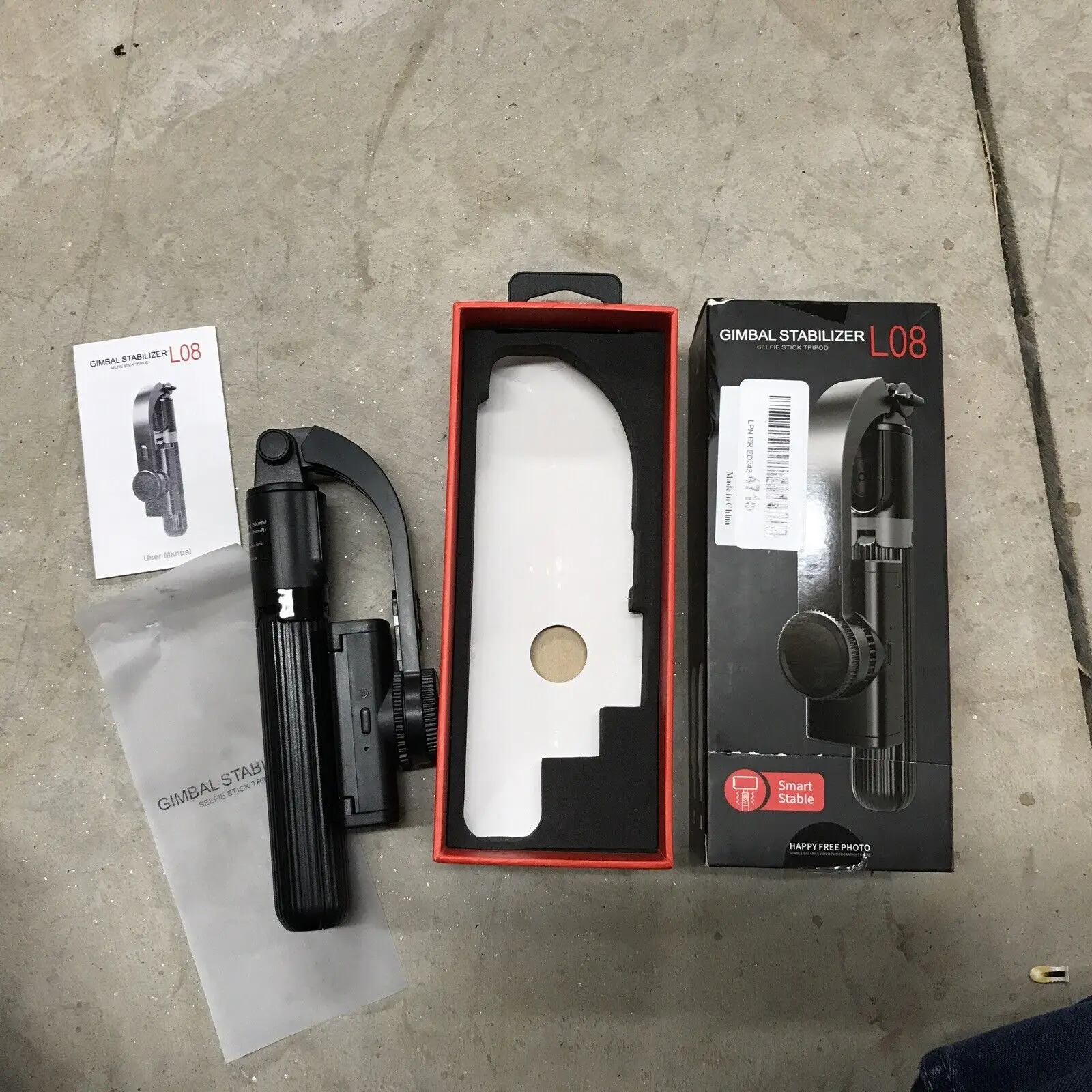 L08 Handheld Gimbal Stabilizer Mobile Phone Selfie Stick Holder Adjustable Stand