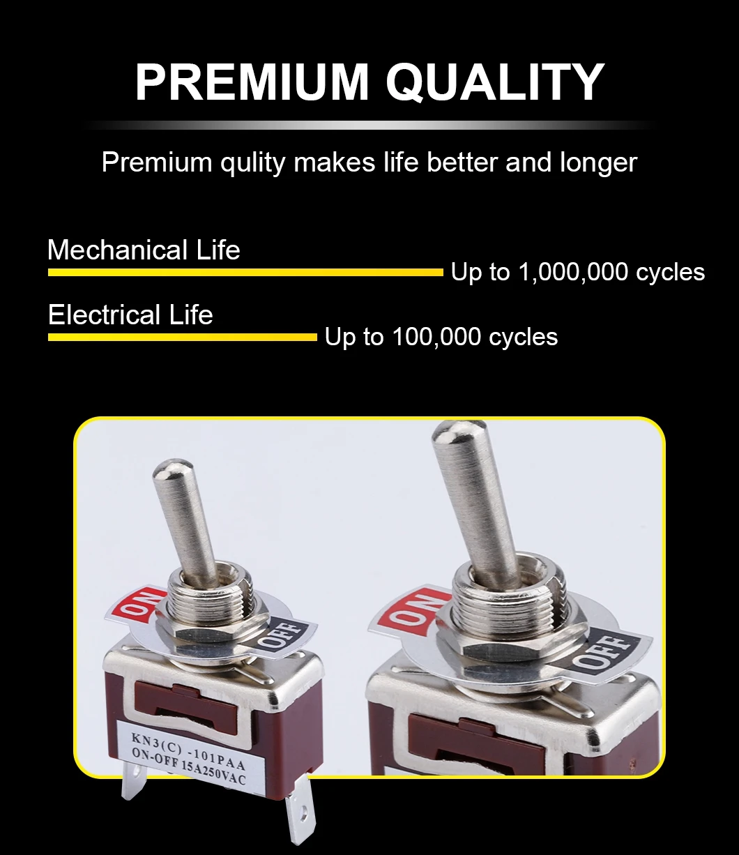 Abilkeen Kn3 Toggle Switch Function Onoffon Latching Kn3 Toggle