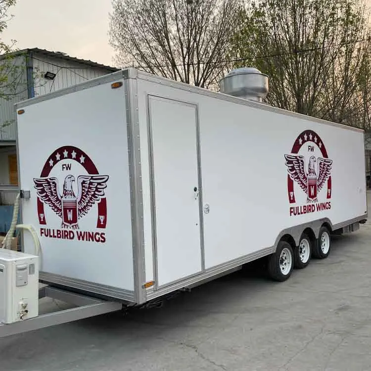 Concession Street Food Truck Fully Equipped Food Trailer for Catering Business with Stainless Steel Porch details
