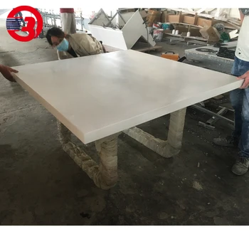 8 seats artificial marble family dining table,acrylic stone table for family dine together