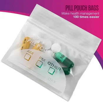 Source Plastic Zipper Pharmacy Bag Reusable bag Ziplock Pill Pouch Bags for  Medicine/pills/ drugs with Write-on Labels on m.