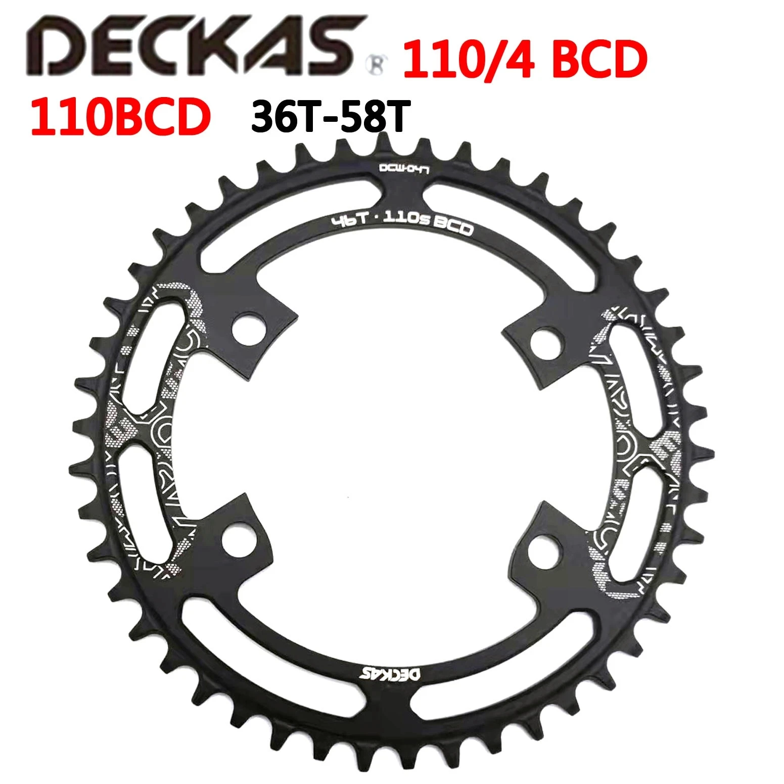 Deckas 110s 110/4 BCDチェーンリングロードバイクナローワイド