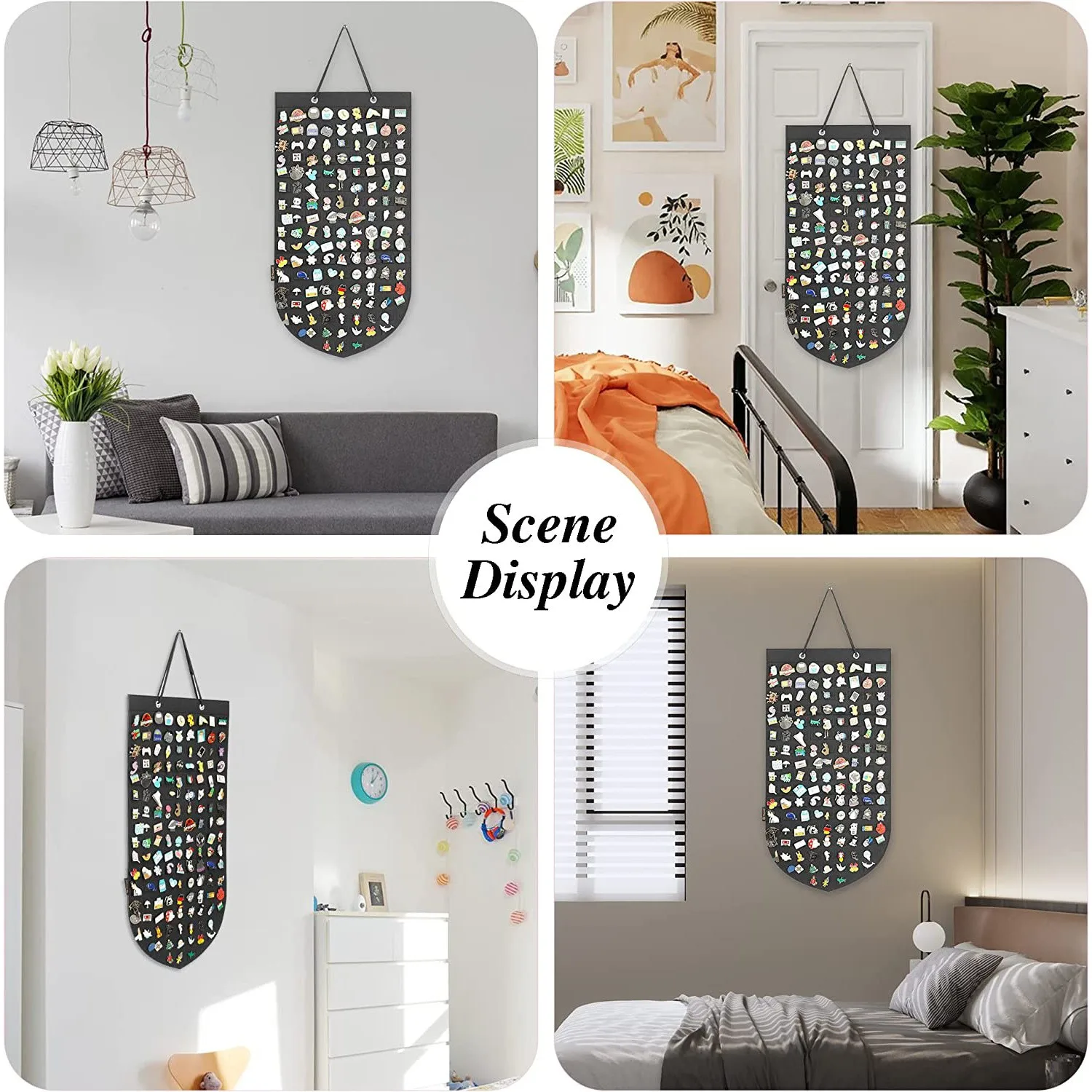 Buttons And Lapel Collections Storage Holder Wall Hanging Brooch Pin Storage Organizer Felt