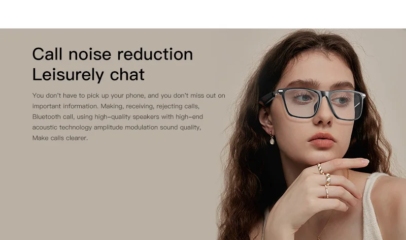 Smart Audio Glasses BT Call Noise Reduction Waterproof Anti-Blue Light Sunglasses Men Women Sport Smart Wearable Headset 2026