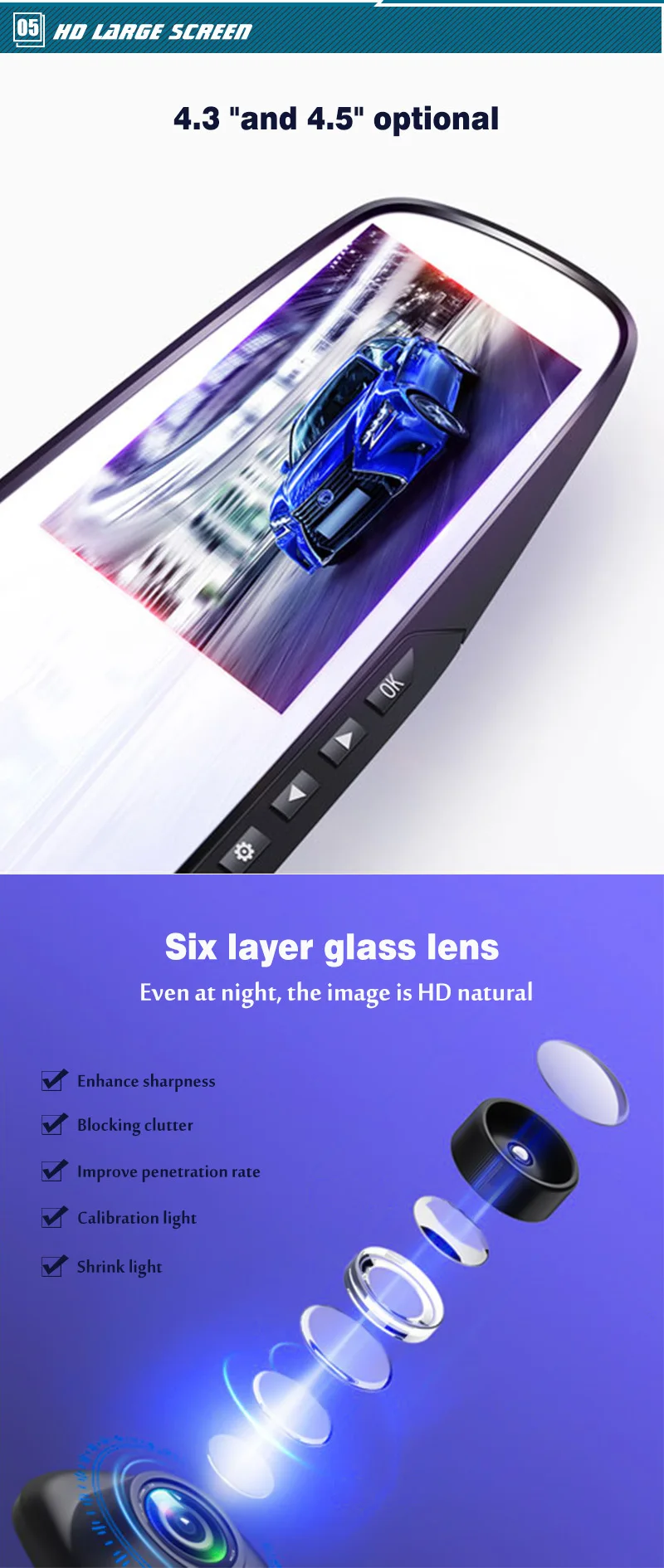 Mirror Front And Rear Dash Cam Dual Vehicle Dvr Recorder Camera Car Dashcam Wholesale Dash Cams