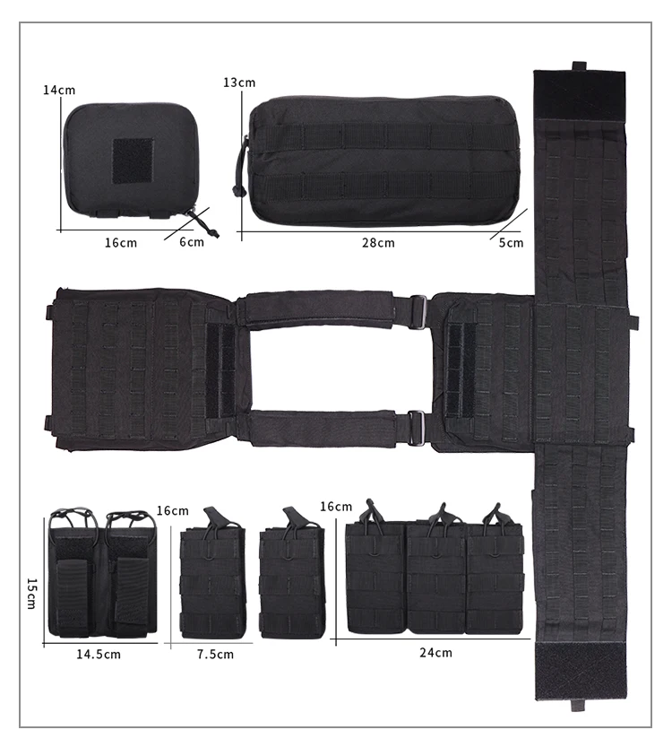 Yakeda Heavy Duty Modular Operator Assault Plate Carrier Loading