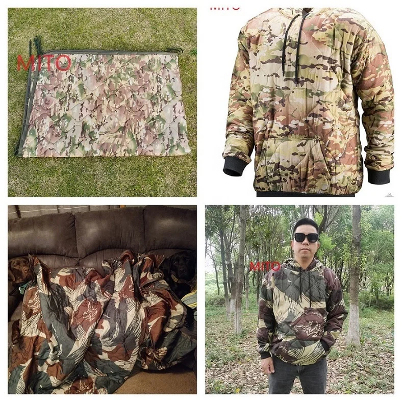 Mito Black Tiger Stripe Multicam Camping Waterproof Warm Camo Woobie