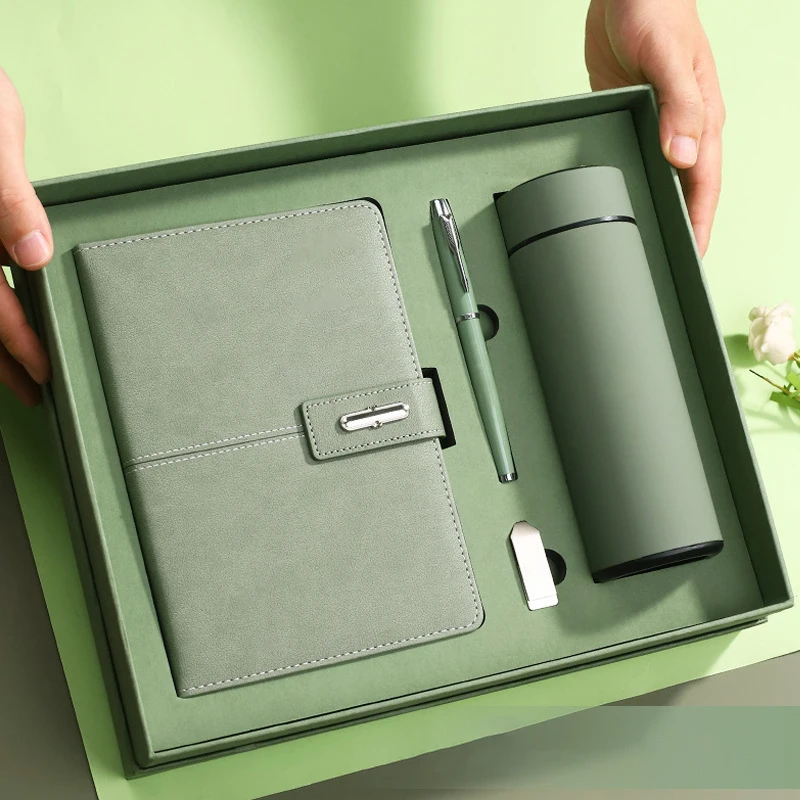 Высококачественный подарочный набор на заказ роскошная Вакуумная чашка блокнот с ручкой комплекты для руководителей бизнес-рекламный Подарочный коробкой