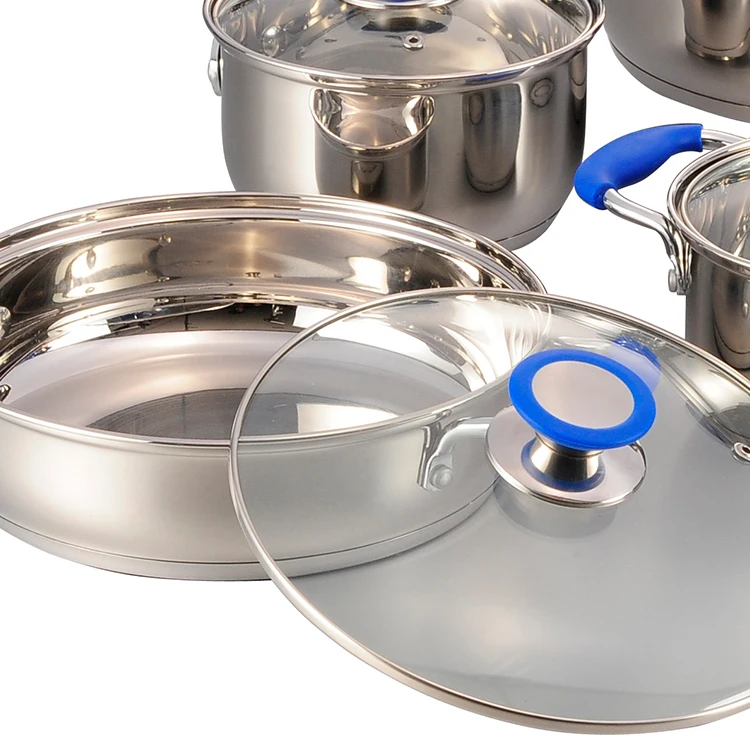 Hot Sale Stainless Steel Soup Pots Cookware Sets Non Stick Kitchen Cooking Pots manufacture