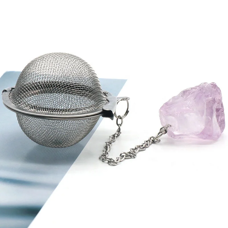 Wholesale Natural Crystals Healing Stones Crystal Tea Ball Infuser Bulk