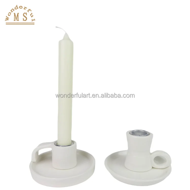 Ceramic porcelain geometry special shape candle holder gift tea light holder pearl color glazing desktop decoration