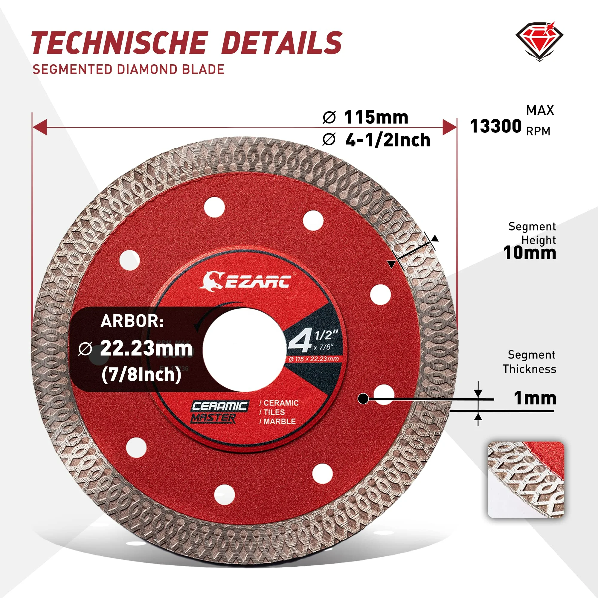 Oem1/2 Inch Super Thin Diamond Blade,Diamond Saw Blades For Angle