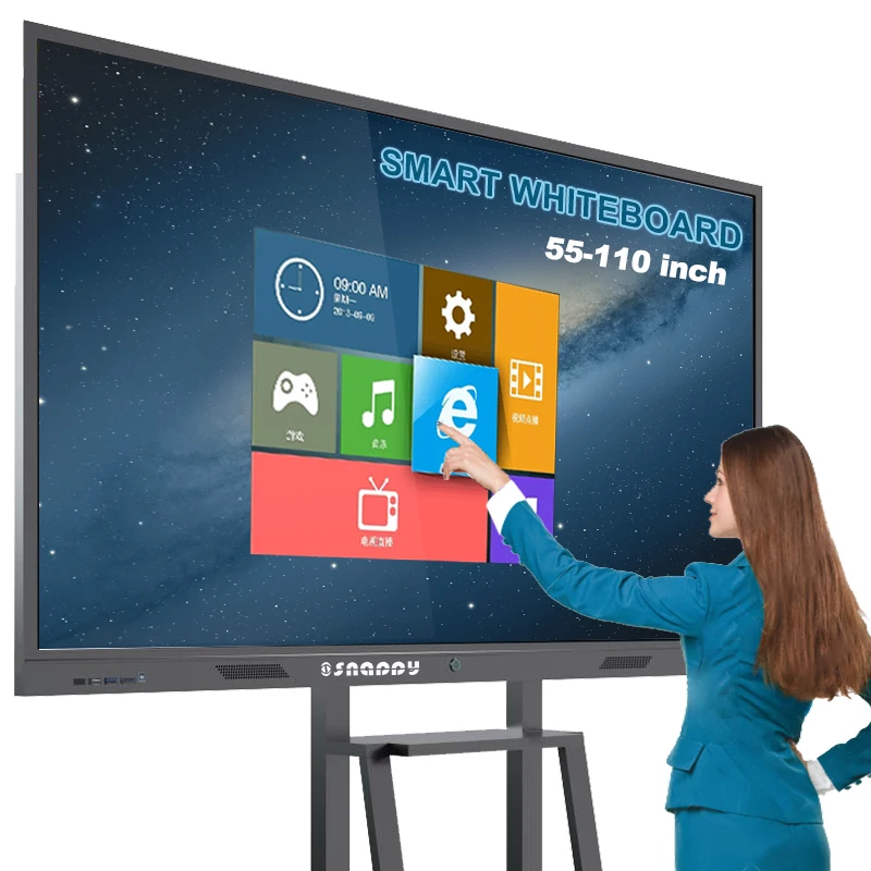 55 65 75 85 100 110 inch Dual System Digital Business Smart Interactive Displays & Accessories Education Whiteboard