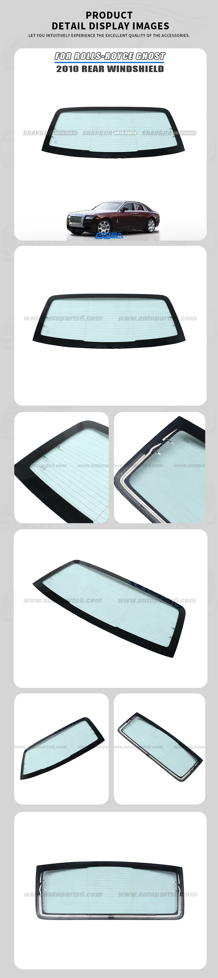 auto parts rear windshield glass for rolls royce ghost 2010 51317484405 -3