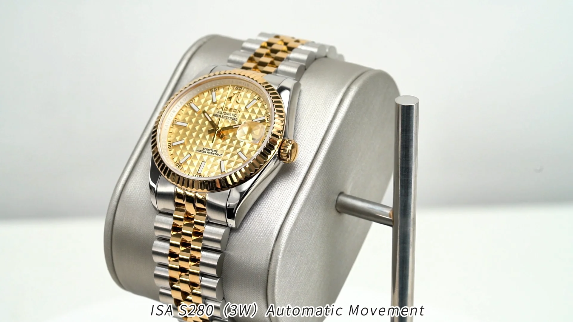 316l Stainless Steel Automatic Mechanical Watch Date Display Luminous